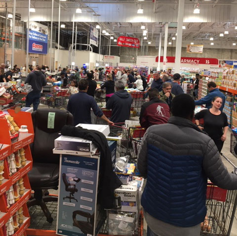 Costco Lines on a Weekend